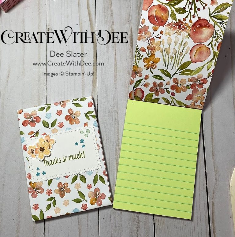 Create Mini Notepads Easy Mini Notepad Craft Fair Idea Featuring You're a Peach by Stampin ...